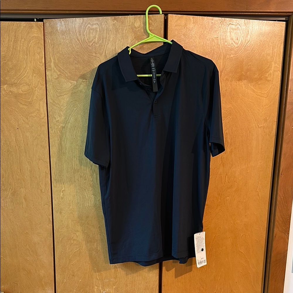 NWT Lululemon Athletica Blue Polo Shirt Smooth Fabric
